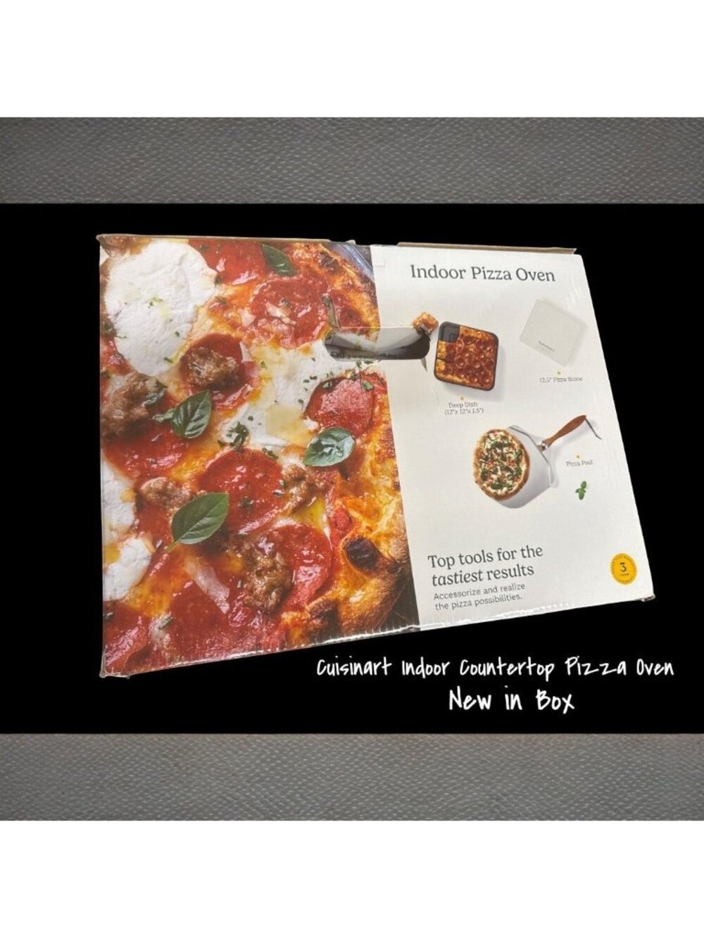 Cuisinart Indoor Countertop Pizza Oven Bake 12" Pizzas, Pomodoro Red New in Box